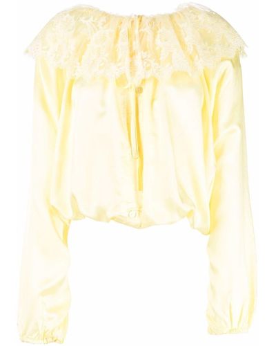 Patou Lace-collar Blouse - Yellow