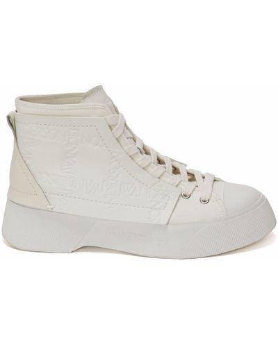 JW Anderson Embossed High-top Trainers - White