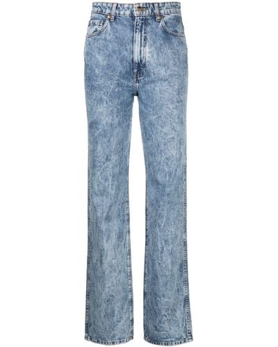 Khaite Danielle High-Waisted Straight Jeans - Blue
