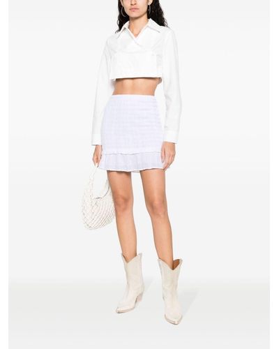 Isabel Marant Cotton Blend Miniskirt - White