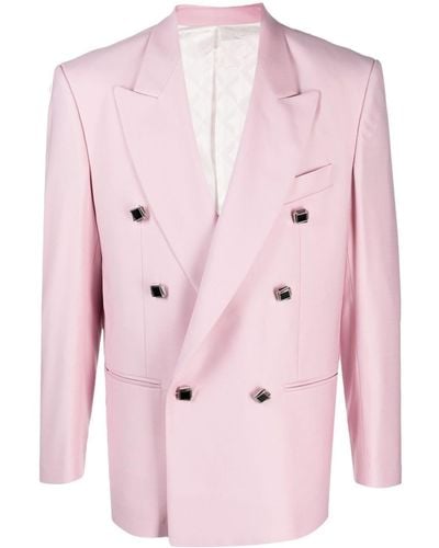 Canaku Double-Breasted Blazer - Pink