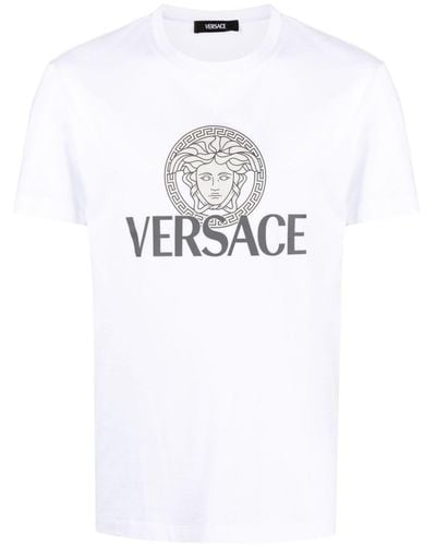 Versace T-Shirt With Medusa Head Print - White
