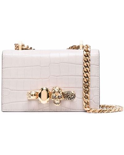 Alexander McQueen Jewelled Mini Satchel - Natural