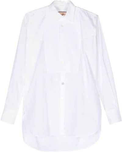 Plan C Cotton Poplin Shirt - White