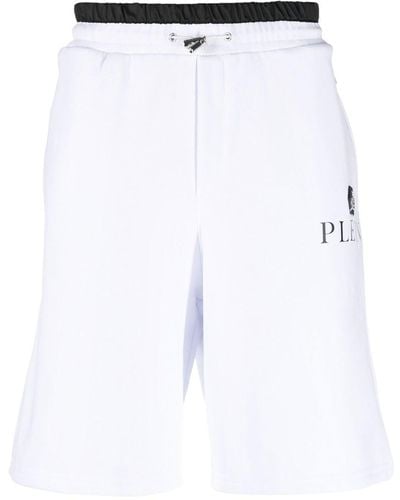 Philipp Plein Logo-plaque Track Shorts - White