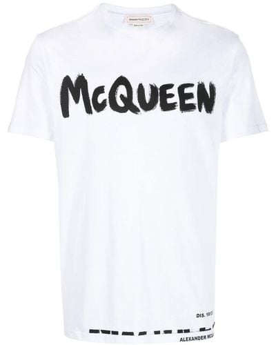 Alexander McQueen T-shirt mcqueen graffiti - Bianco