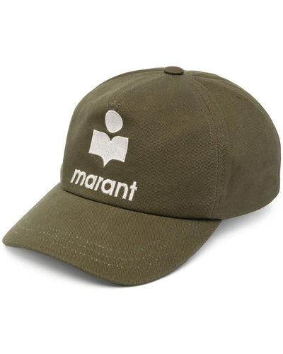 Isabel Marant Embroidered Logo Cap - Green