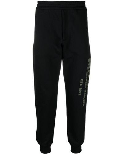 Alexander McQueen Graffiti Organic Cotton Sweatpants - Black