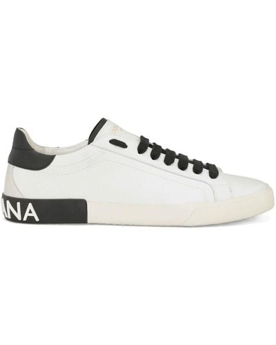 Dolce & Gabbana Sneakers in pelle italiana - Bianco