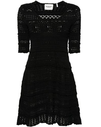 Isabel Marant Cotton Crochet Minidress - Black