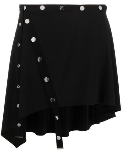 The Attico Asymmetrical Miniskirt - Black