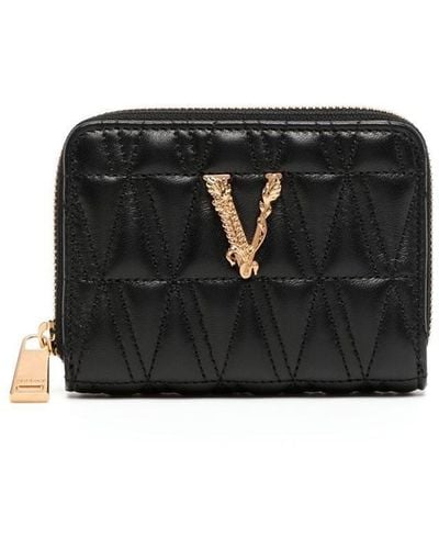 Versace Leather Wallets - Black