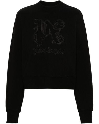 Palm Angels Monogram Sweatshirt - Black