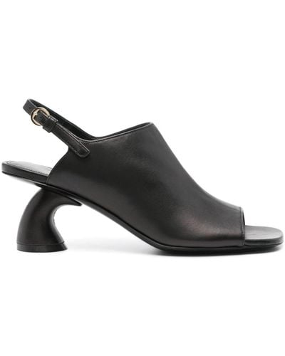Dries Van Noten Leather Sandals - Black