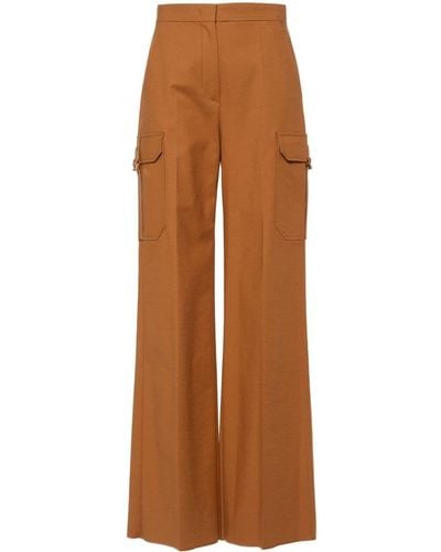 Max Mara Stretch Cotton Trousers - Brown