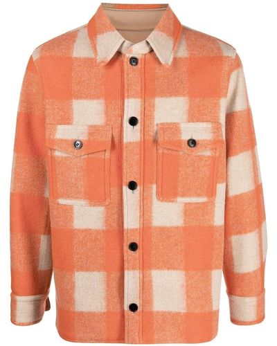 Isabel Marant Button-up Checked Jacket - Orange