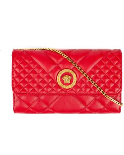 Versace Quilted Medusa Evening Bag - Red
