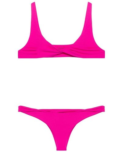 The Attico Bikini con logo gommato - Viola
