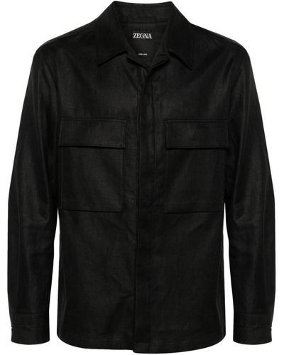 Zegna Leather Jacket - Black