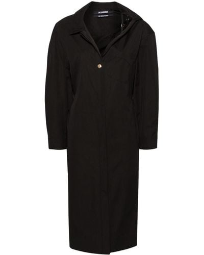 Jacquemus Asymmetrical Shirt Dress - Black