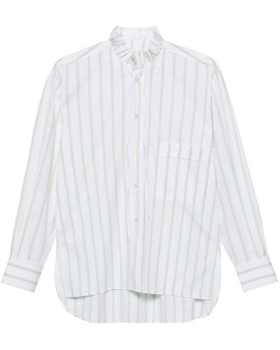 Plan C Striped Shirt - White