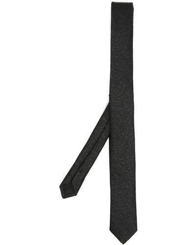 Saint Laurent Patterned Tie - Black