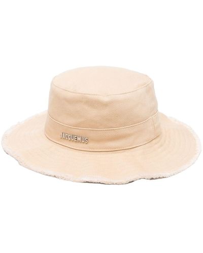 Jacquemus Logo Bucket Hat - Natural