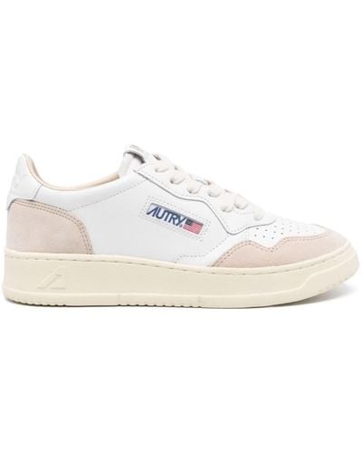 Autry Sneakers basse vintage con tomaia in pelle bianca - Bianco