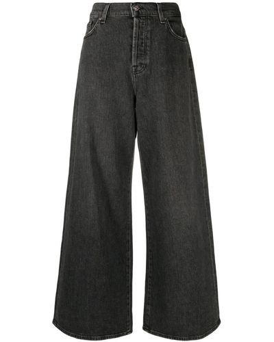7 For All Mankind Wide-leg Jeans - Gray