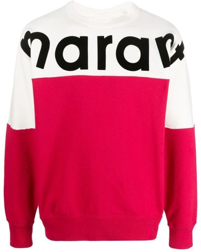 Isabel Marant Logo-print Colour-block Sweatshirt - Pink