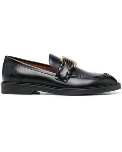 Chloé Marcie Leather Loafers - Black