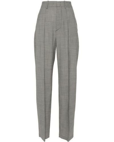 Isabel Marant Stretch Wool Trousers - Grey