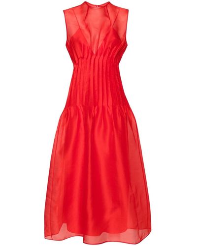 Khaite Organza Dress - Red