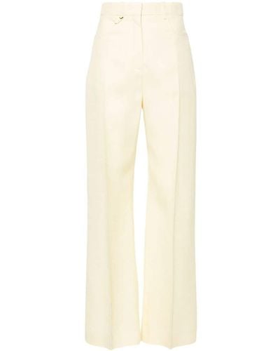 Jacquemus High-waisted Trousers - Natural