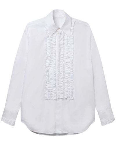 Stella McCartney Ruffled-detail Cotton Shirt - White