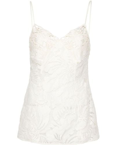 N°21 Embroidered Top - White