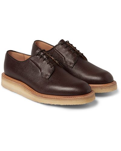 Mark McNairy New Amsterdam Crepe-Sole Leather Derby Shoes - Brown