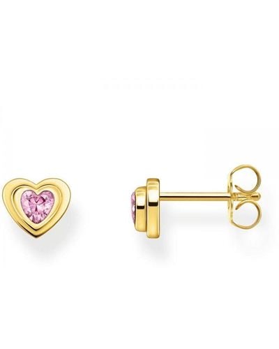 THOMAS SABO Jewellery Heart Stud Earrings Sterling Silver Earrings - H2271-414-9 - Metallic