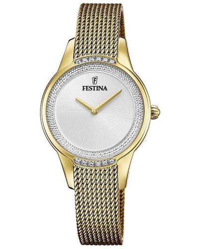 Festina Stainless Steel Classic Analogue Quartz Watch - F20495/1 - Metallic