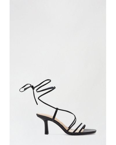 Dorothy Perkins Black Seppi Multi Strap Ankle Tie Sandal - White