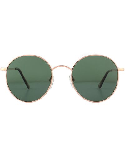 Montana Round Pink Gold G15 Green Polarized Sunglasses