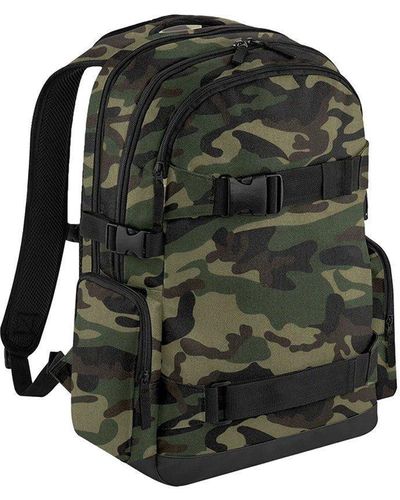 Bagbase Old School Camo Backpack - Black