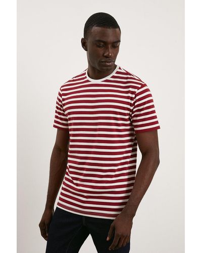 Burton Red Short Sleeve Stripe T-shirt