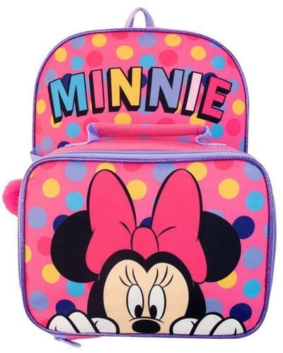 Disney Kids Minnie Mouse Backpack And Lunchbag Set - White