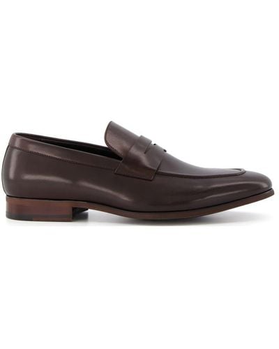 Dune 'server' Leather Loafers - Brown