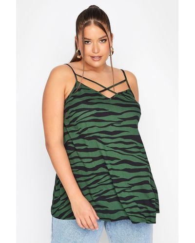 Yours Strappy Swing Cami - Green
