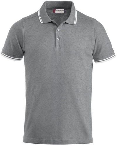 Clique Amarillo Melange Polo Shirt - Grey