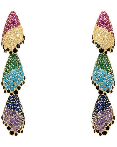 LÁTELITA London Arabelle Rainbow Earrings Gold - Multicolour