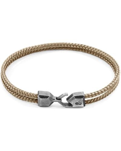 Anchor and Crew Cromer Silver And Rope Bracelet - Metallic