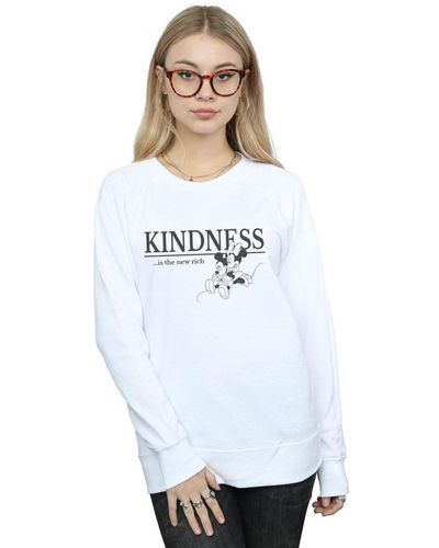 Disney Minnie Mouse Kindness Is Rich Sweatshirt - White